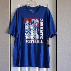 NFL NY Giants Junk Food Marvel Avengers Squad Blue Tee Men's Size XXL
